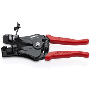 KNIPEX 12 21 180 Alicates pelacables con cuchillas recubiertas de plástico negro de 180 mm - Product Image 2