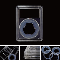 Boîtes de rangement pour pièces de monnaie avec soudure ultrasonique pour pièces classées PCGS, avec insert en caoutchouc de taille ajustable