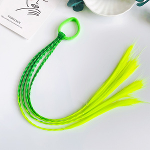Perruques tressées pour enfants, accessoires capillaires coréens colorés en fibres chimiques à double trame pour petites filles - Product Image 6