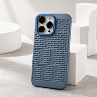 Coque de téléphone à design ajouré pour iPhone 16 Pro Max, électroplaquée, dissipation thermique, protection arrière du téléphone
