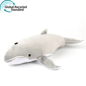 GRS Certificato 100% riciclato Farcito Animale Eco-Friendly Blu Balena Giocattoli di Peluche