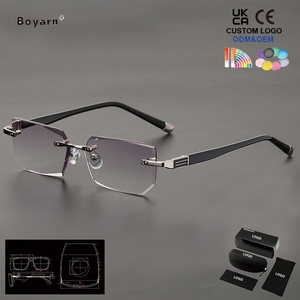 Gafas <span class=keywords><strong>de</strong></span> Presbicia Boyarn Duraderas, Gafas <span class=keywords><strong>de</strong></span> Presbicia Ordinarias sin Montura, Gafas <span class=keywords><strong>de</strong></span> <span class=keywords><strong>Lectura</strong></span> con Bloqueo <span class=keywords><strong>de</strong></span> Luz Azul y Degradado - Product Image 1