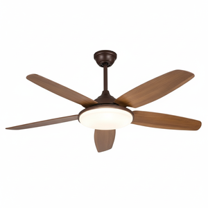 Smart Home eco-friendly ventilatore da soffitto a 5 pale con telecomando motore a corrente continua e lampada in legno massiccio ABS lampada materiale - Product Image 1