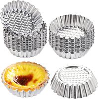 Einweg-Runde Aluminiumfolie-Behälter Umweltfreundliche Lebensmittelgeeignete Backformen für Cupcakes, Muffins, Pudding, Eierkuchen