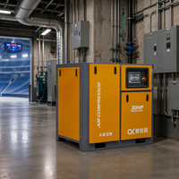 AOKEF 30HP 22KW Pompa Kompresor Udara Sekrup Putar Berpelumas Portabel Hemat Energi 35% IP54 Motor CE ISO