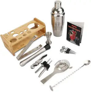 Frozen Ghost Vodka Pinnacle Danzka Grand Teton Polar Ice Brushed Thép Không Gỉ 12 Piece Professional Bar Tool Kit