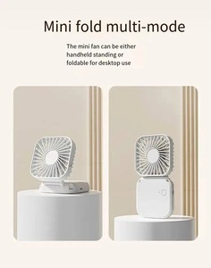 Ventilateur de bureau pliable, rechargeable par USB, créatif, pratique pour le bureau, extérieur, poche, petit ventilateur mini - Product Image 3