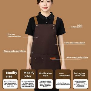 Delantal de Cocina de Algodón con Estampado Personalizado para Mujer, Nuevo Modelo de Verano, Resistente al Agua, al Aceite y a la Suciedad, para Limpieza - Product Image 2