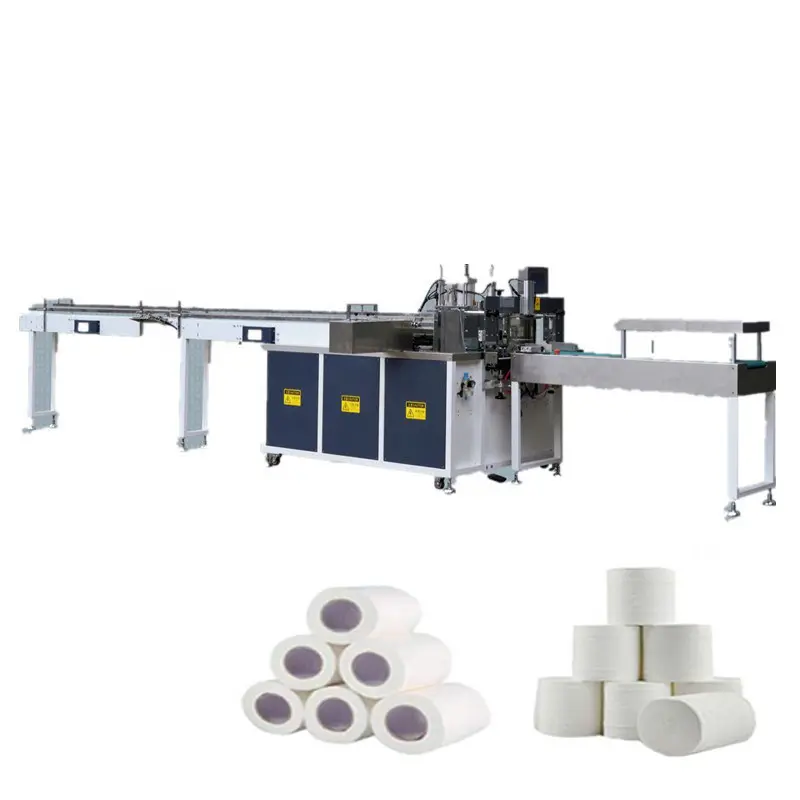 Otomatik kolay kullanım tuvalet kağıt sarma makyaj rulo ambalaj poşetleri makinesi üretimi