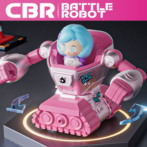 Jouets Lucky Robots de combat télécommandés, jeu de 2 robots de combat télécommandés avec éjection, jouets avec lumière et son - Product Image 4