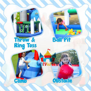 Baru balon bouncing hewan anjing Bouncing rumah balon kartun taman tiup tema dengan perosotan untuk anak-anak - Product Image 5