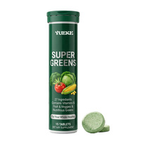 Comprimés effervescents multivitaminés aux super-aliments verts (fruits et légumes) OEM/ODM pour la détoxification quotidienne et le soutien immunitaire des adultes