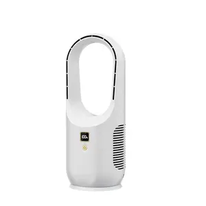 USB şarj edilebilir 2200mah Bladeless hava soğutma fanı elektrikli 5/12v dijital plastik ev otel kullanımı masa danışma 5/12v Fan