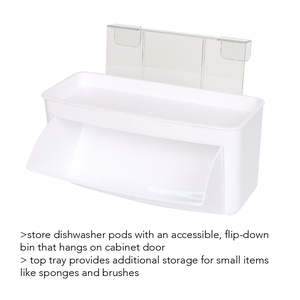 Cestino portaoggetti in plastica bianca <span class=keywords><strong>da</strong></span> appendere Organizer salvaspazio portaoggetti per la casa <span class=keywords><strong>piccolo</strong></span> cesto appeso - Product Image 6