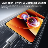 Câble USB-A vers USB-C Toocki 120W Super Rapide, Transfert de Données 480 Mbps, Câble en Silicone Souple pour Série Xiaomi, Utilisation Quotidienne