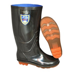 รองเท้าบูทยางหุ้มข้อสูงสำหรับผู้ชาย สีดำ กันลื่น เหมาะสำหรับงานขุดเหมือง สวมใส่ง่าย สีพื้น หนาพิเศษ ผลิตที่หลินอี ซานตง - Product Image 5