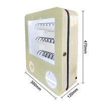 Distributeur automatique mural compact blanc de 2,5 cm de large avec paiement par code QR pour hôtels