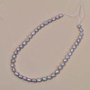 Natural 7-8mm <b>Freshwater</b> Gray Baroque Shaped <b>Pearl</b> Necklace <b>Bracelet</b> Accessories with Straight Hole Beads Colorful Loosepearls - Product Image 3
