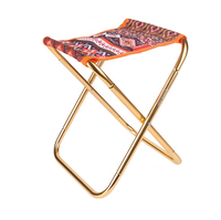 Outdoor Camping Stool 4 Legs Folding Portable Chair Lightweight Foldable Stool for Hiking Fishing Camping Travelling