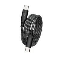Câble de charge rapide USB 60W en nylon tressé de 1m, vente en gros d'usine, Type-C vers Type-C, pour iPhone Samsung Galaxy Xiaomi