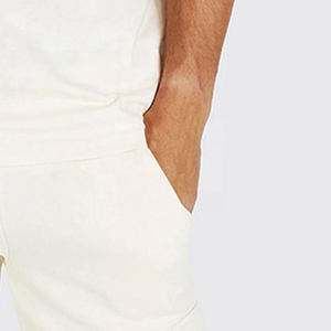 Nouvelle Collection Été 2026 – Ensemble T-shirt Décontracté Blanc à Manches Courtes 100% Coton Tricoté Uni Imprimé Numérique Respirant pour Homme - Product Image 3