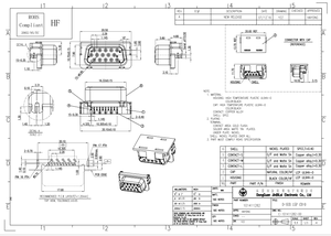Connecteur femelle D-sub 15 broches à angle droit/vertical, type SCART, <span class=keywords><strong>prise</strong></span> VGA mince, application automobile PCB, boîtier en acier inoxydable, IP67, 3 ampères - Product Image 2