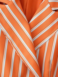 Blazer a Rayas con Flecos, Corte Entallado, para <span class=keywords><strong>Mujer</strong></span>, Elegante, con Cuello <span class=keywords><strong>de</strong></span> Solapa, <span class=keywords><strong>Chaqueta</strong></span> <span class=keywords><strong>de</strong></span> Oficina, OEM/ODM por Fábrica <span class=keywords><strong>de</strong></span> Ropa China, Formal - Product Image 5