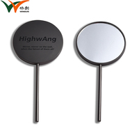 Vente chaude Sucette Forme Personnalisée Nickel Noir Grand Miroir De Maquillage De Poche