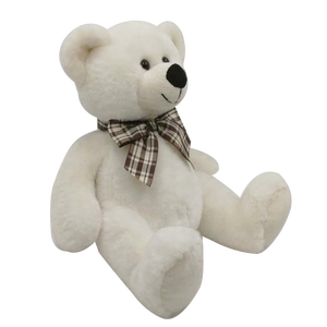 Peluche douce et personnalisée, de haute qualité, vêtements en peluche, design ours blanc avec ruban, 11 pouces, offre spéciale, OEM/ODM