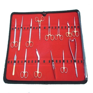 Kit de fórceps de acero inoxidable Manual de microcirugía Instrumentos quirúrgicos básicos para fuente de alimentación de laceración de sutura - Product Image 1