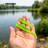 Leurre souple lumineux de 6 cm et 8 cm avec queue de pagaie, en PVC, pour la pêche au bar, au brochet et à la truite en eau douce