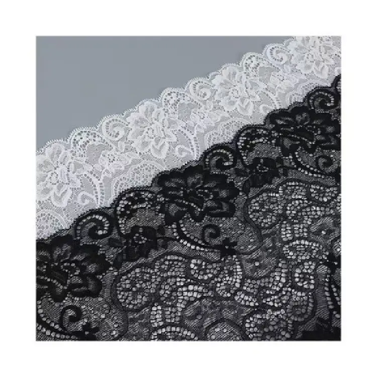 Wholesale Lace Stretch Fabric Nylon Soft Spandex Hollow Lace tulle eyelet lace fabric Allover Fabric For Underwear
