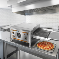 Four à pizza électrique commercial de 12 pouces en acier inoxydable avec minuterie intégrée pour usage en boulangerie