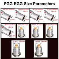 NDCOMPUTING Connecteur d'aviation série B FGG-04 personnalisé en gros, prise femelle, câble, laiton, placage chrome nacré