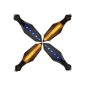 Feux de jour universels ADT pour moto, 12 LED, bleus, clignotants dynamiques jaunes, clignotants séquentiels à défilement - Product Image 4