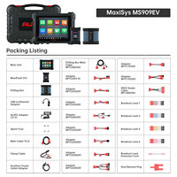 Autel MaxiSYS MS909EV Programación Codificación Sistema de alto voltaje Análisis de paquete de batería Herramienta de diagnóstico de escáner OBD2 automotriz