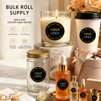 Roll Label PVC Custom Tahan Air, Stiker Vinyl Perekat Sendiri untuk Pencetakan Logo, Kemasan, dan Label Barcode