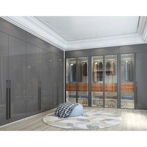 Su misura casa albergo bianco lucido mdf armadi di legno set di mobili di design moderno a specchio camera da letto <span class=keywords><strong>armadio</strong></span> ad <span class=keywords><strong>angolo</strong></span> - Product Image 4