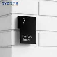 Enseigne de porte minimaliste en acrylique peinte, lettres 3D flottantes, imprimées UV, pour centre commercial et magasin de détail