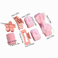 En Gros 16 Pièces/Ensemble Bandeaux de Lavage Spa Maquillage Doux, Serre-Poignets Moelleux, Bandeaux à Nœud, Pinces à Cheveux Fleur, Ensemble d'Accessoires pour Cheveux Femme