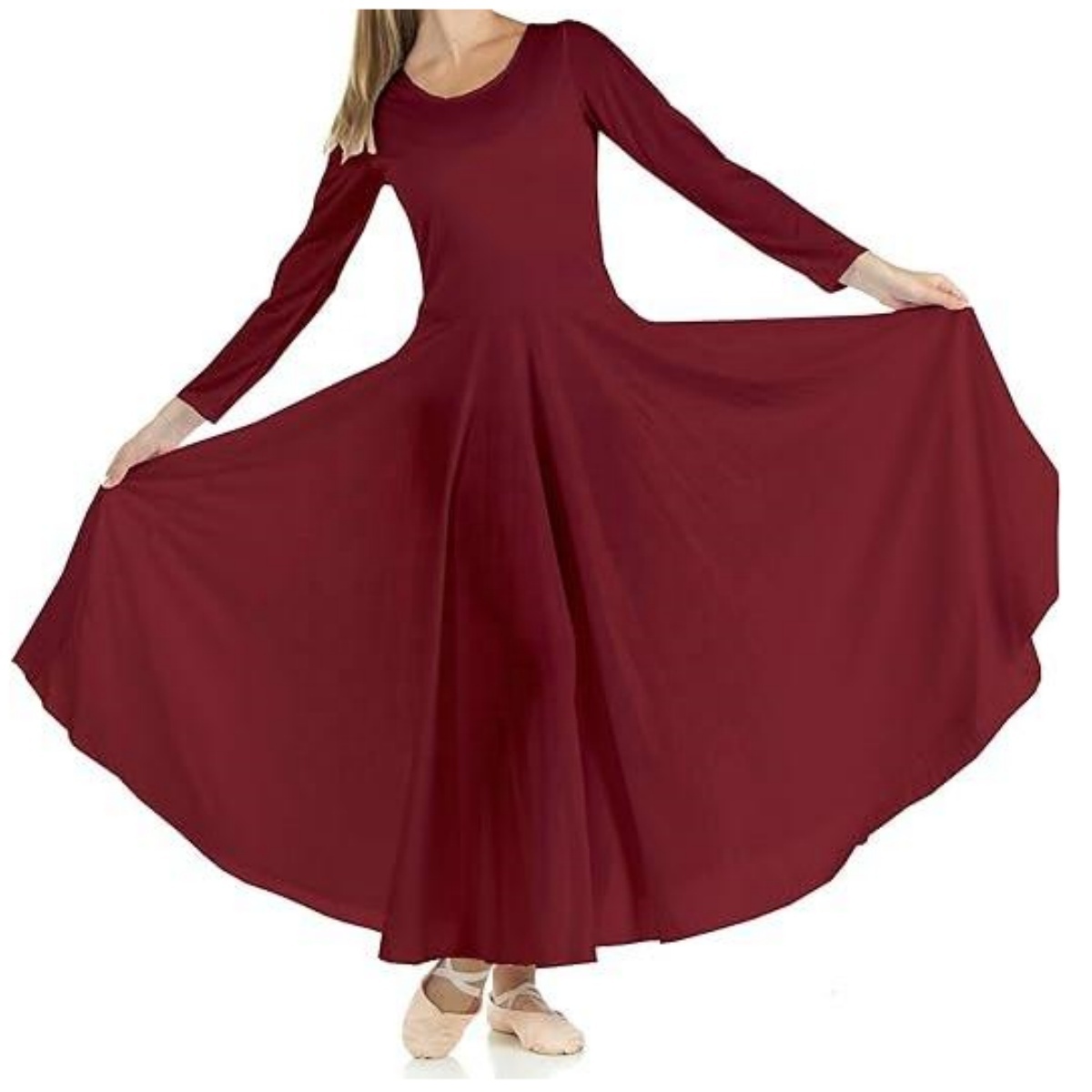 burgundy praise dance dress Adult Simplicity Praise Dance Dress | Eurotard, Green main image 1