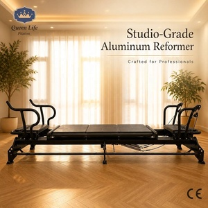 Equipo de Pilates Reformer Megaree Profesional, Cama de Aluminio Negra para Estudio de <span class=keywords><strong>Yoga</strong></span> Clásico - Product Image 1