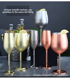 Verre à vin rouge moderne en acier inoxydable, verre à cocktail, gobelet à vin créatif pour bar et restaurant, flûtes à champagne - Product Image 4