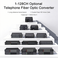 4 kanal RJ11 telefon PCM ses Fiber optik alıcı-verici M RJ45 portu ile 100 dönüştürücü
