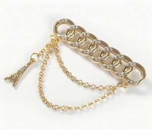 Broches de Moda de Lujo para Mujer con Diseño Floral de Aleación y Diamantes de Imitación, Elegantes Broches Extravagantes, Venta al por Mayor, Personalizables - Product Image 4