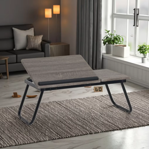 Tavolino Pieghevole Regolabile in Metallo per Letto, <span class=keywords><strong>Scrivania</strong></span> per <span class=keywords><strong>Computer</strong></span> da Casa e Studio con Cassetto - Product Image 4