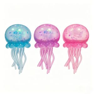 Juguetes blandos de medusas con lentejuelas de colores al por mayor, juguetes blandos de maltosa, juguetes antiestrés de TPR, recuerdos para fiestas infantiles - Product Image 3