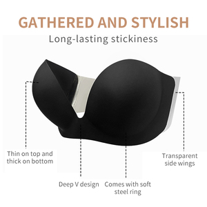 Taglie forti reggiseno adesivo invisibile in Nylon per donne di grandi dimensioni in Nylon e Spandex poliammide biancheria intima-supporto invisibile - Product Image 4