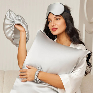 Vente en gros de coussins de nuit en satin de luxe non toxique et <span class=keywords><strong>anti</strong></span>-acariens <span class=keywords><strong>taie</strong></span> d'<span class=keywords><strong>oreiller</strong></span> en soie satinée de haute qualité - Product Image 5