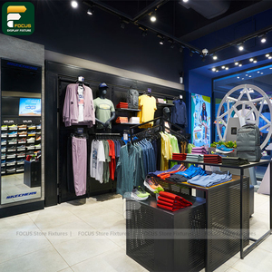 Custom Contemporary Clothing Store Garment Display Cabinet Wall Panel Shelf <b>Reception</b> <b>Counter</b> - Product Image 5